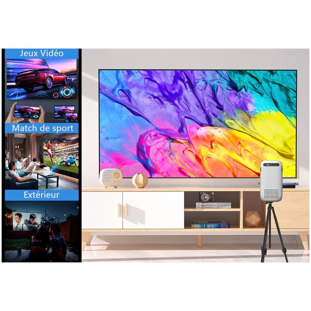 Proiettore Portatile Smart L1 LED 4500 lumen Rapporto di Contrasto 10000:1 Full HD 1920 x1080 Pixel Colore Grigio - Foto 7