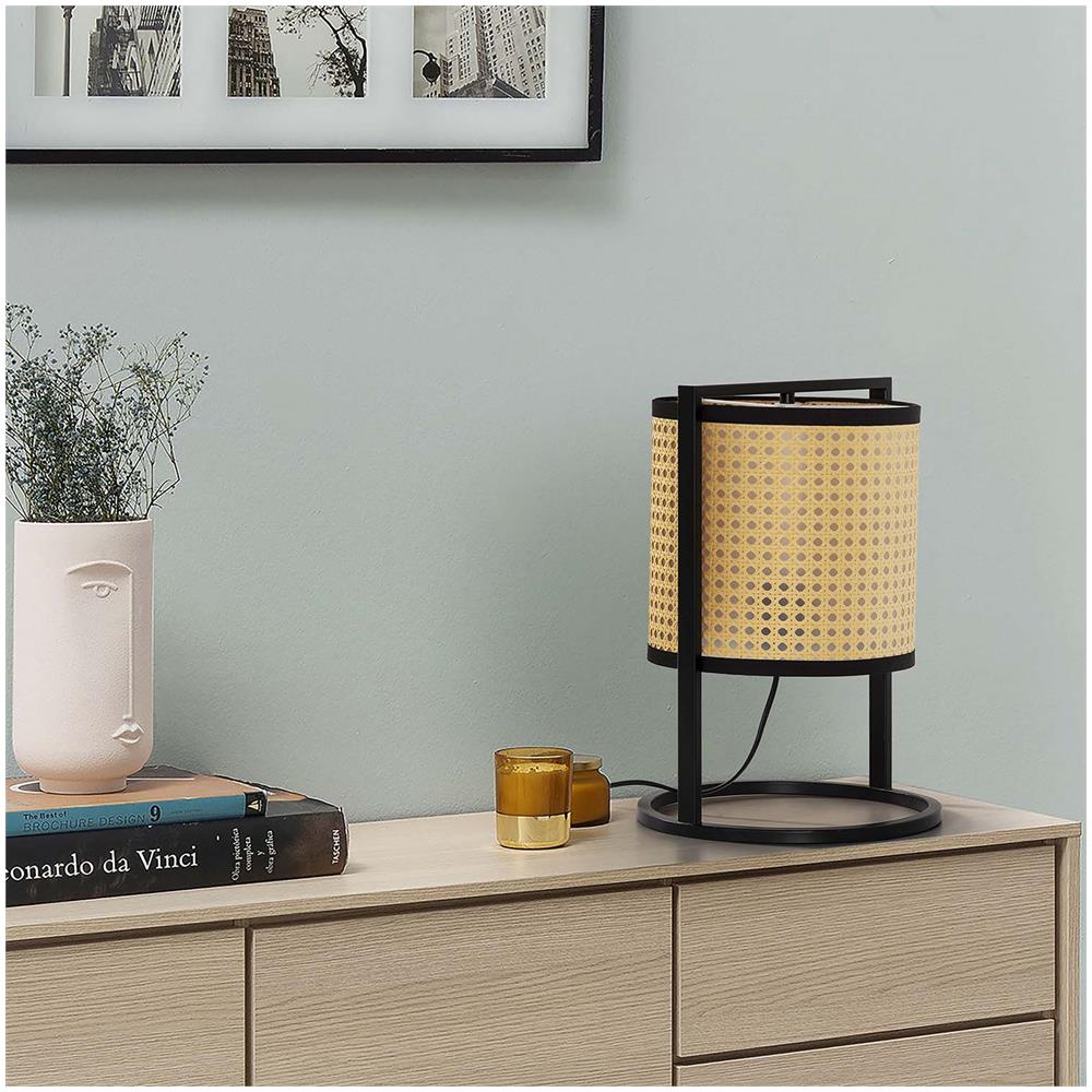 Lampada Da Tavolo Ukara In Rattan Sintetico, Diametro 38 Cm - Foto 2