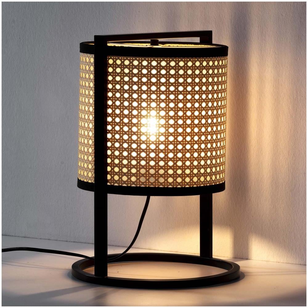 Lampada Da Tavolo Ukara In Rattan Sintetico, Diametro 38 Cm - Foto 5