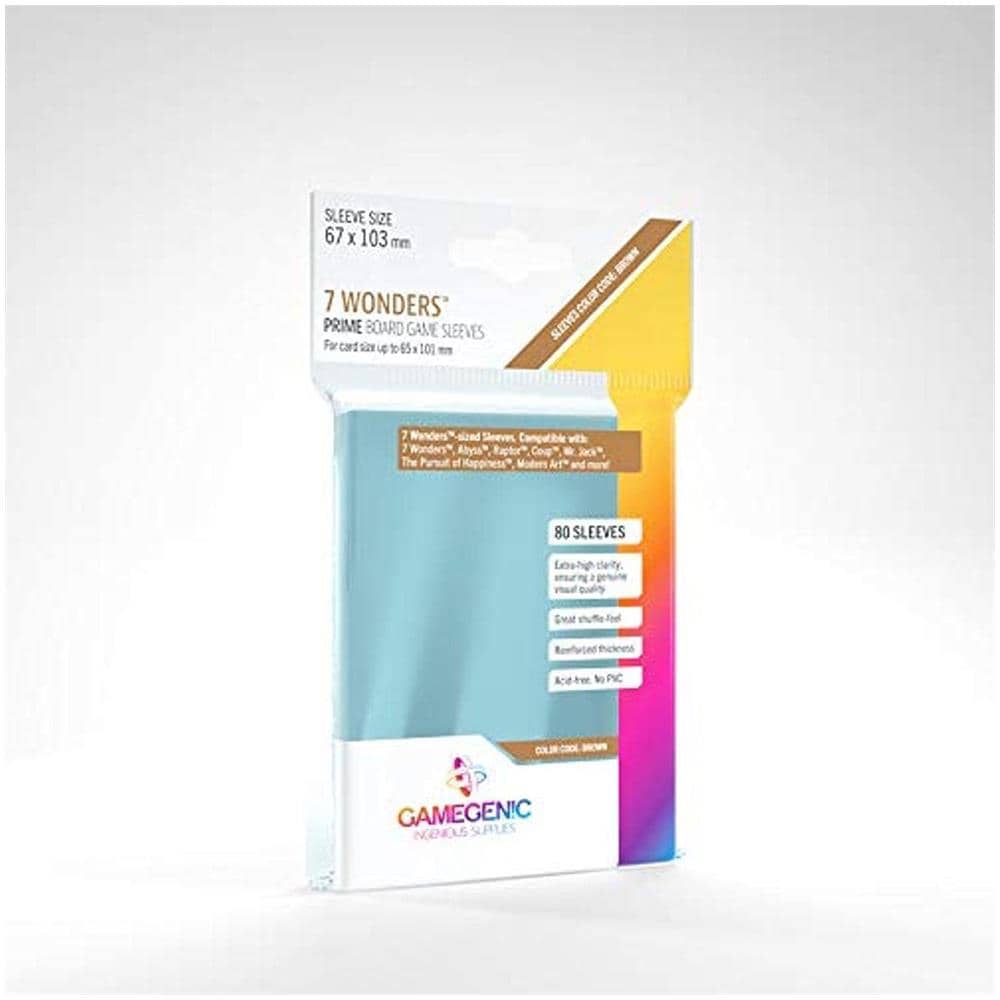 Buste Per Giochi Da Tavolo Prime Confezione Da 80 Buste Extra Trasparenti Buste Per Carte Da 67 X 103 Mm Ottimizzate Per Luso Con 7 Wonders Protezione Delle Carte Premium Ffg Codice Colore Marrone Prodotto Da - Foto 1