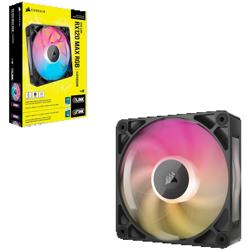 Ventola RX120 MAX RGB 120mm 2000 RPM Nero - Foto 4