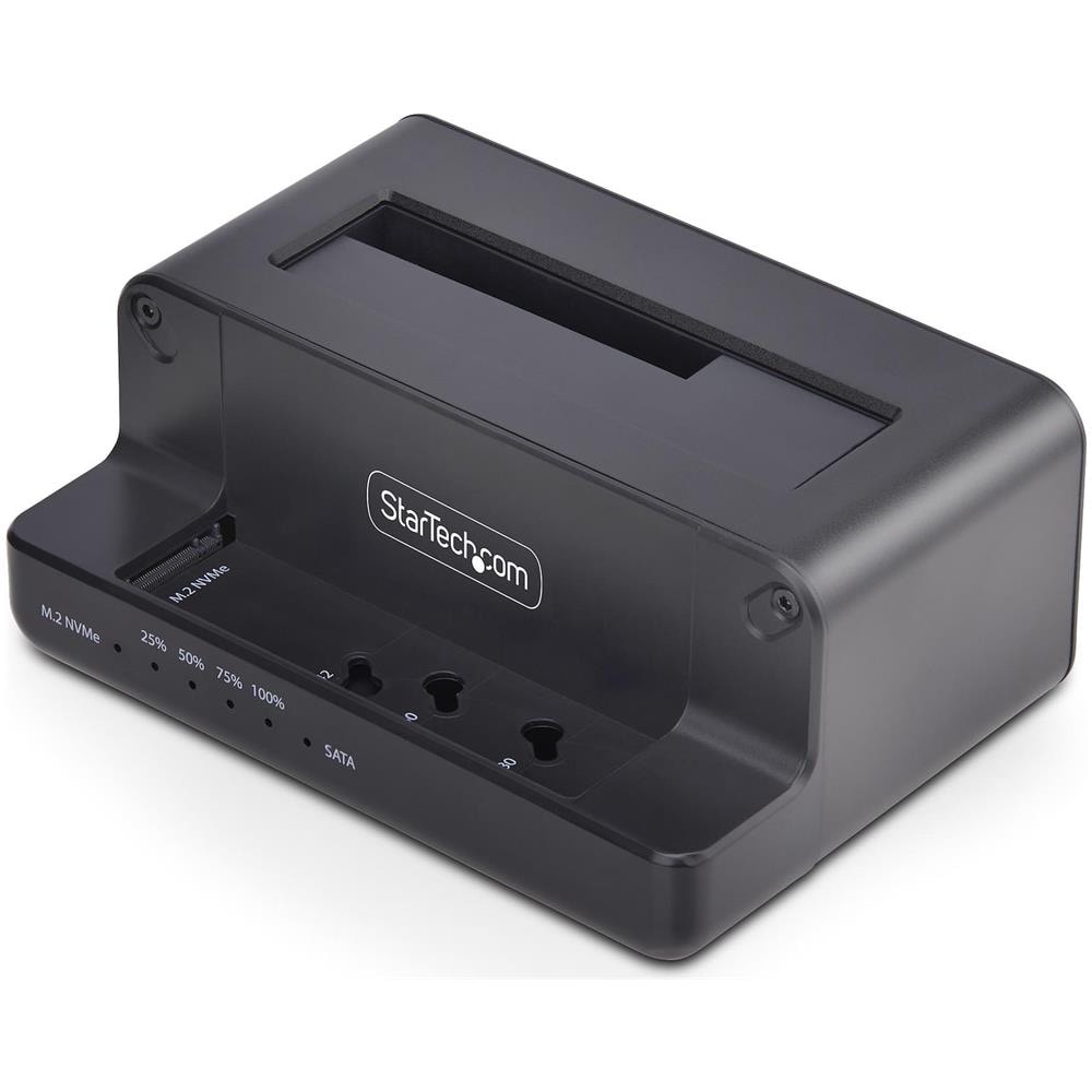 Duplicatore di Unità da M. 2 NVMe a 2.5/3.5 SATA, Clonatore Autonomo Bidirezionale a Doppio Slot SSD da NVMe a SATA / SATA a NVMe fino a 27GBpm, TAA - Foto 1