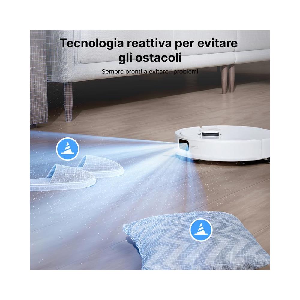 Q10 PF+ Robot Aspirapolvere, 10.000 Pa HyperForce, doppio sistema anti-groviglio,tecnologia reattiva per evitare gli ostacoli,doppia spazzola antigroviglio,Bianco - Foto 2