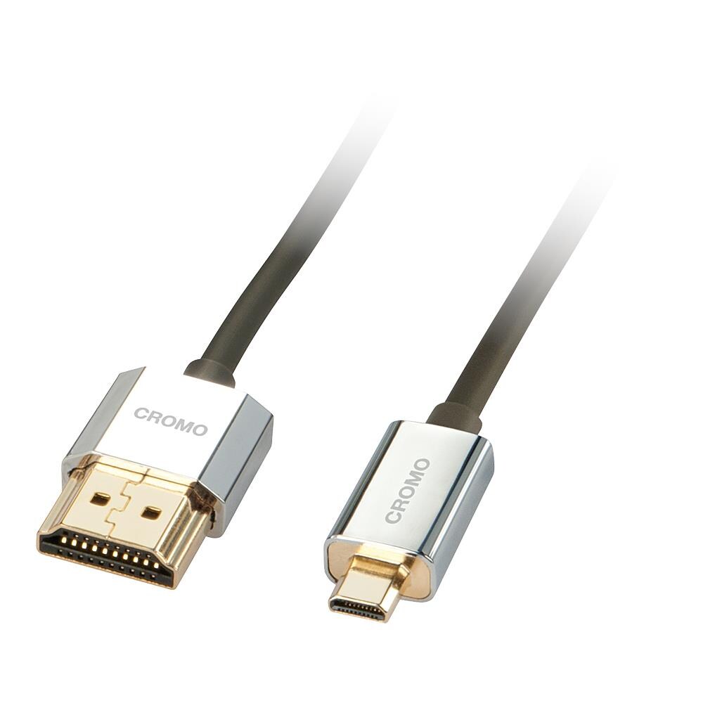 Cavo Slim HDMI High Speed A / D CROMO®, 0,5m - Foto 4