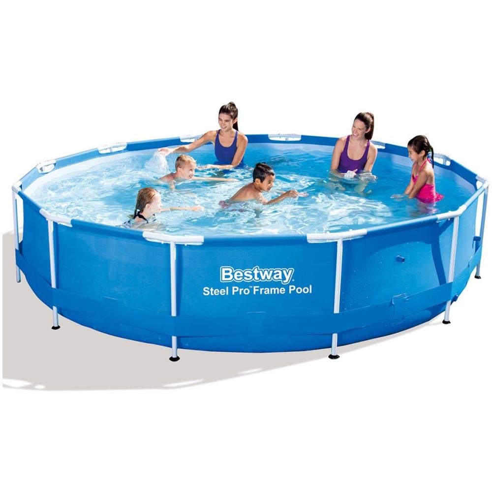 Steel Pro Piscina Rotonda 366 x 76 cm con Telaio Acciaio 56706 - Foto 2