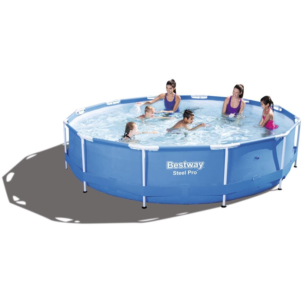 Steel Pro Piscina Rotonda 366 x 76 cm con Telaio Acciaio 56706 - Foto 1