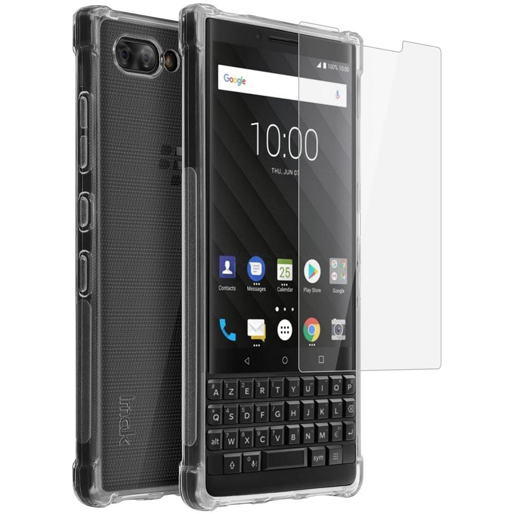 Cover Blackberry Key2 Cover Silicone + Pellicola Flessibile Trasparente - Foto 1