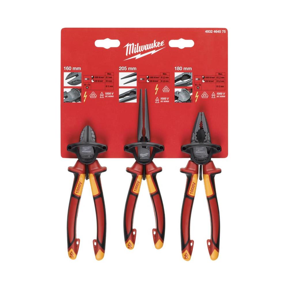 Set Di 3 Pinze Vde - Taglio Universale E Naso Lungo 4932464575 - Foto 1