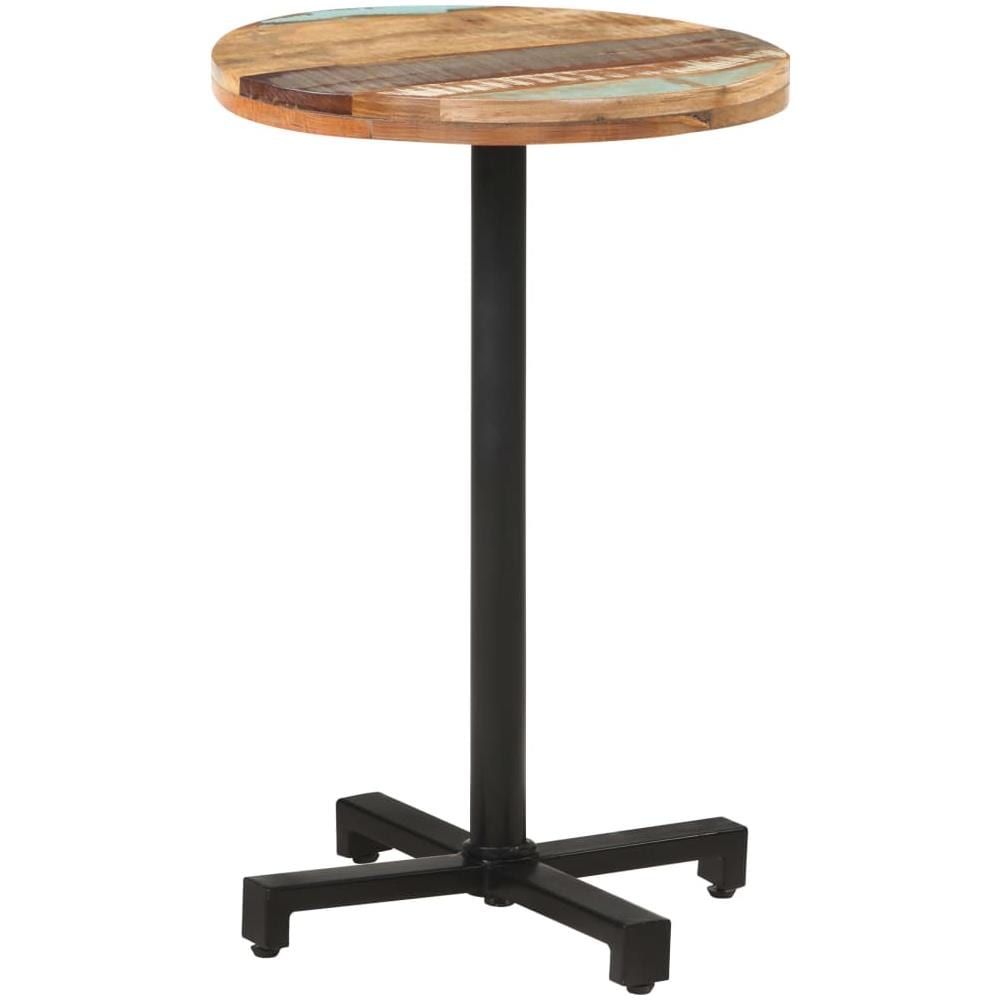 Tavolo Da Bistrot Rotondo ?50x75 Cm Legno Massello Di Recupero - Foto 1