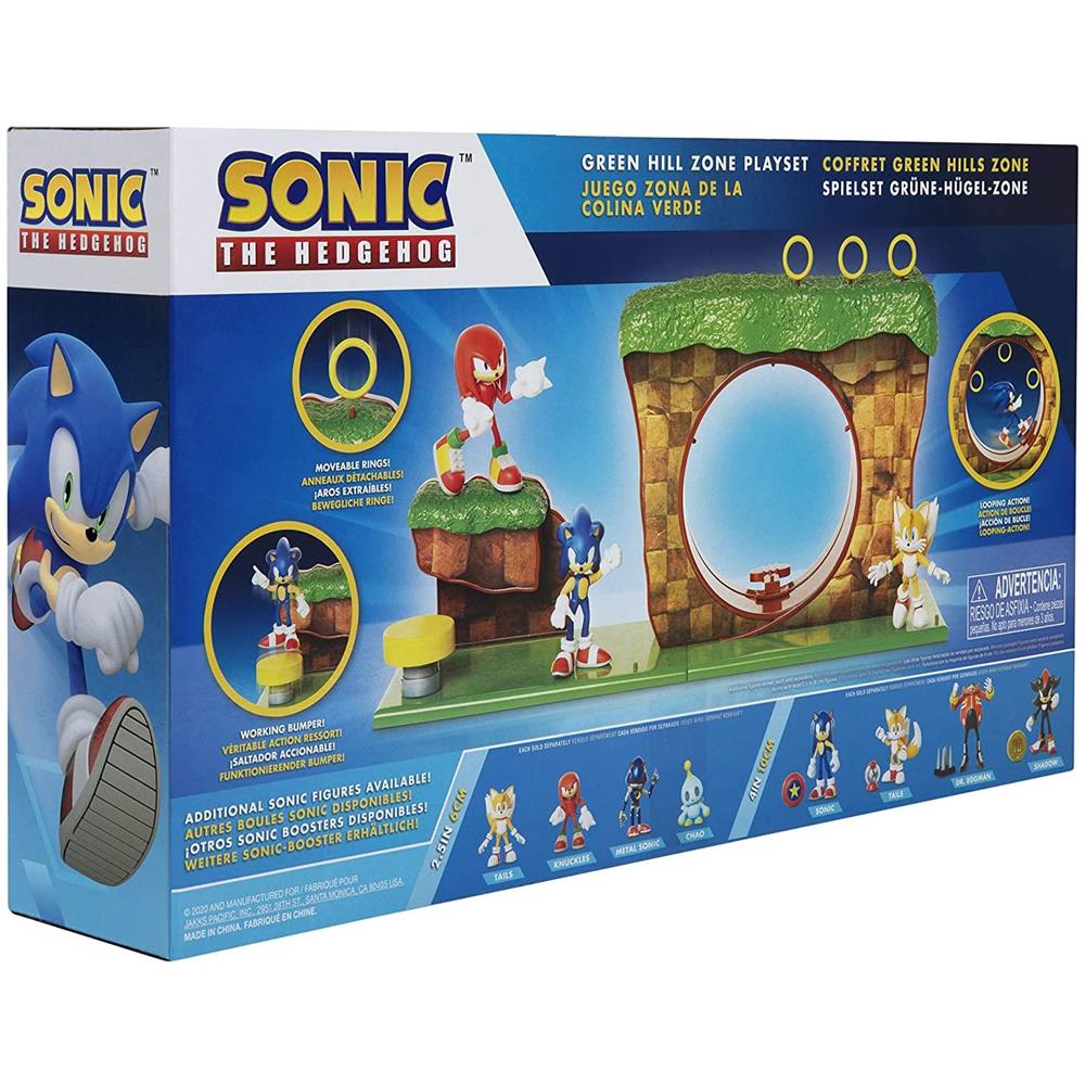 Nic The Hedgehog Sonic Green Hill Zone Playset, Multicolore - Foto 1