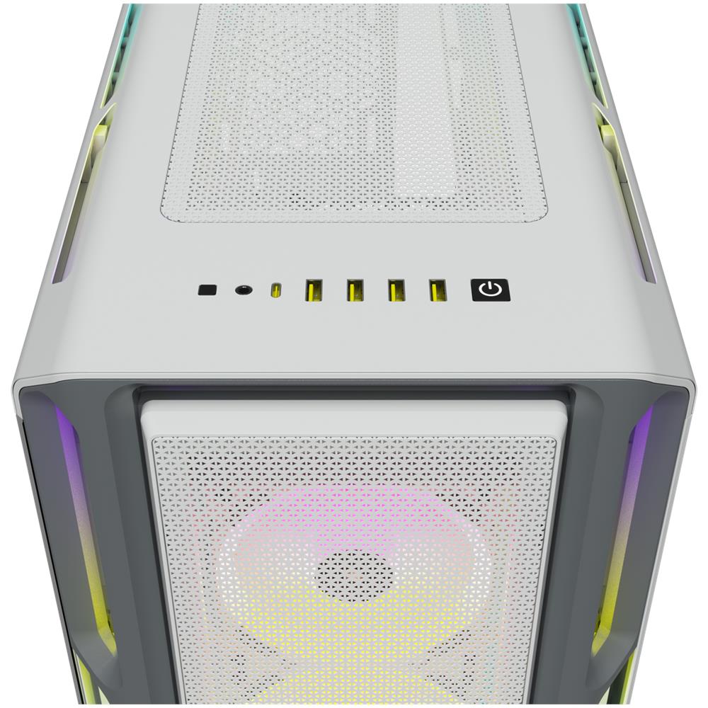 iCUE 5000T RGB Tempered Glass Mid-Tower Smart Case, White - Foto 8