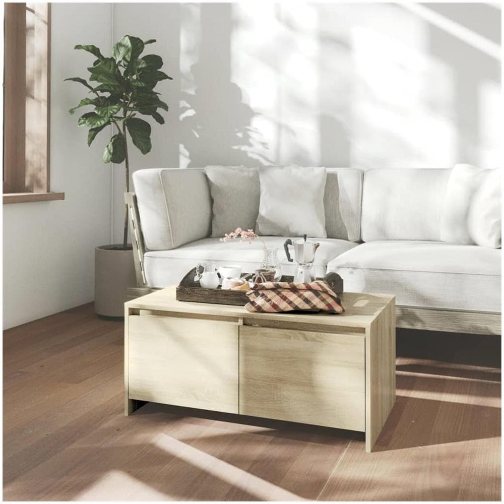 Tavolino da Salotto Rovere Sonoma 90x50x41,5 cm in Truciolato - Foto 1