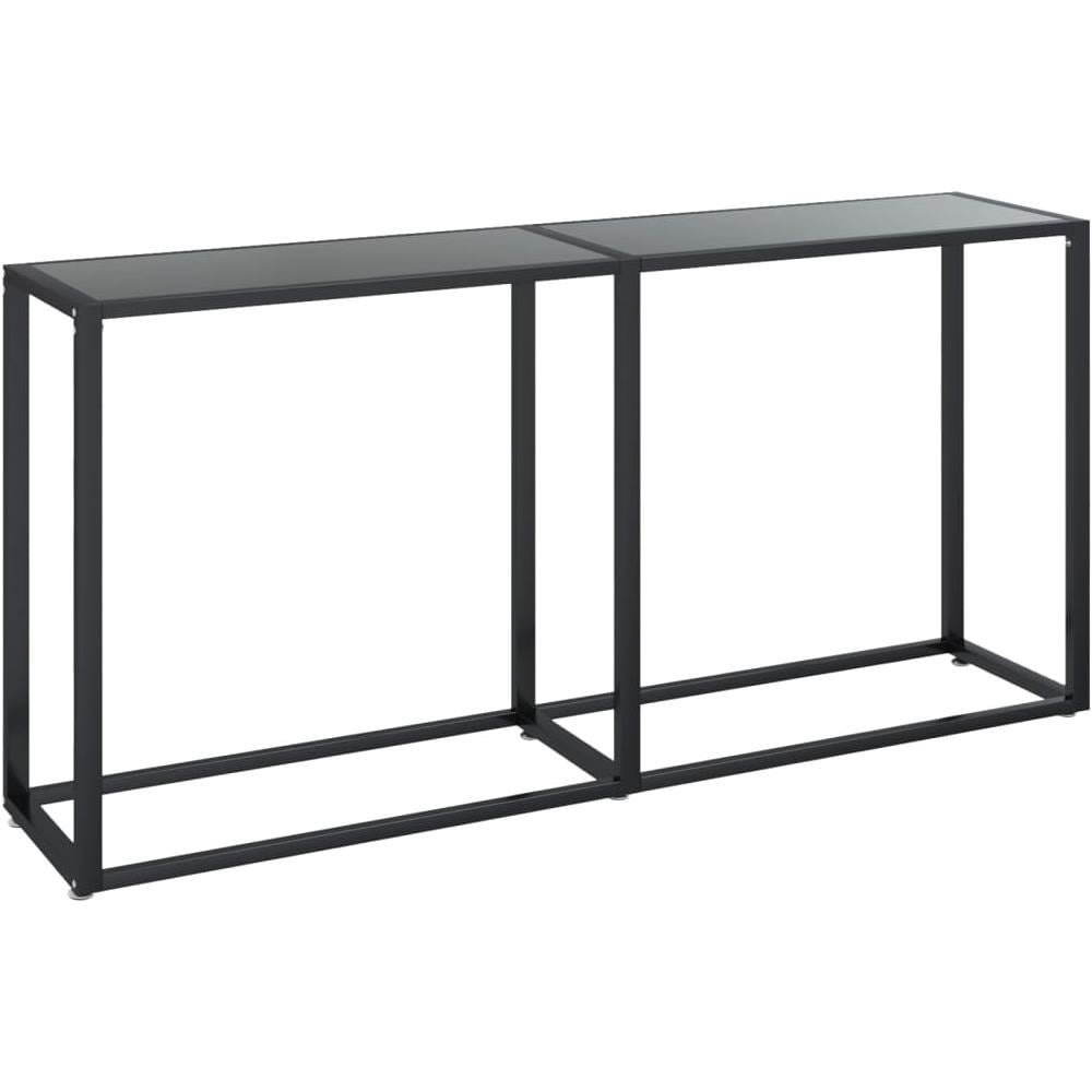 Tavolo Consolle Nero 160x35x75,5 Cm In Vetro Temperato - Foto 2