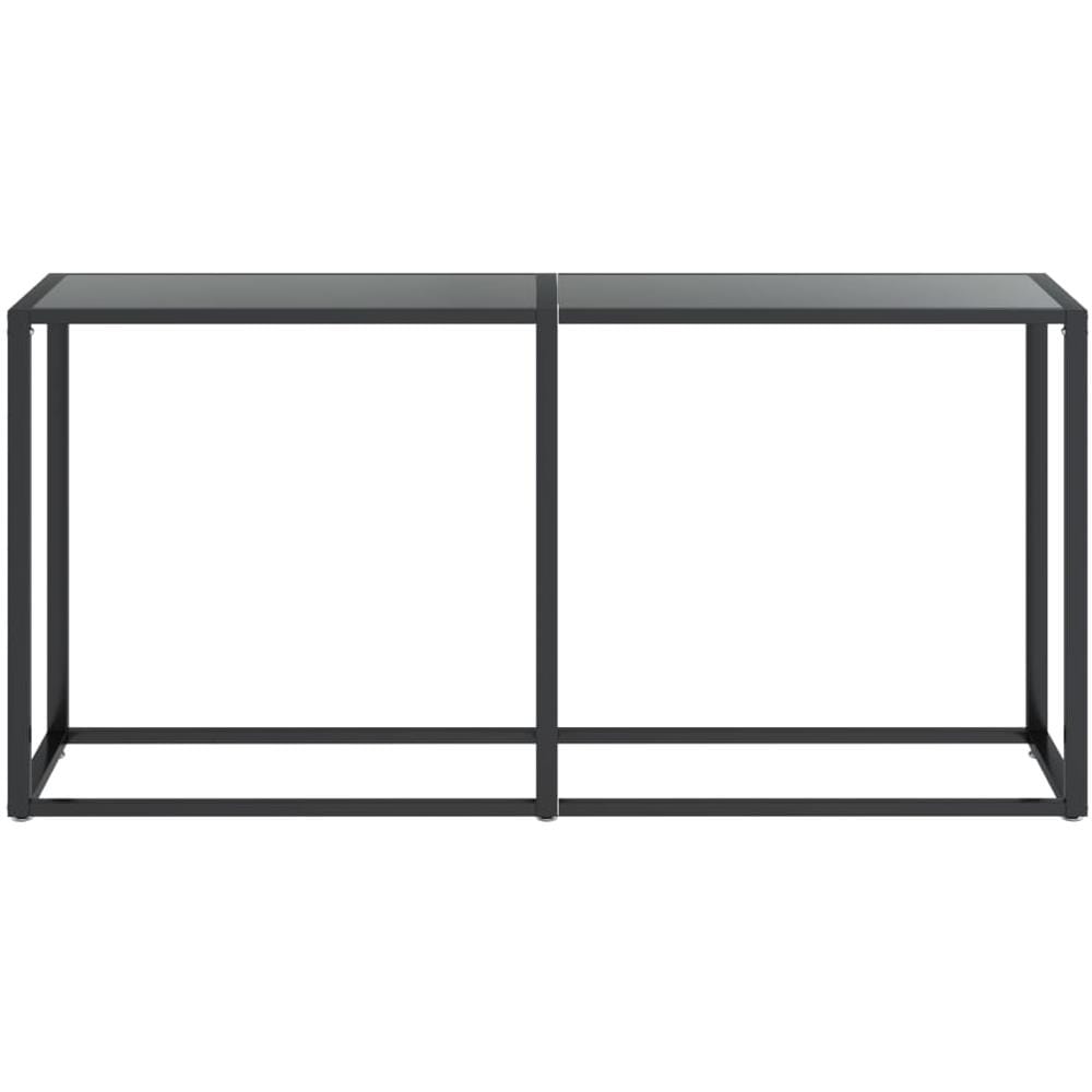 Tavolo Consolle Nero 160x35x75,5 Cm In Vetro Temperato - Foto 3