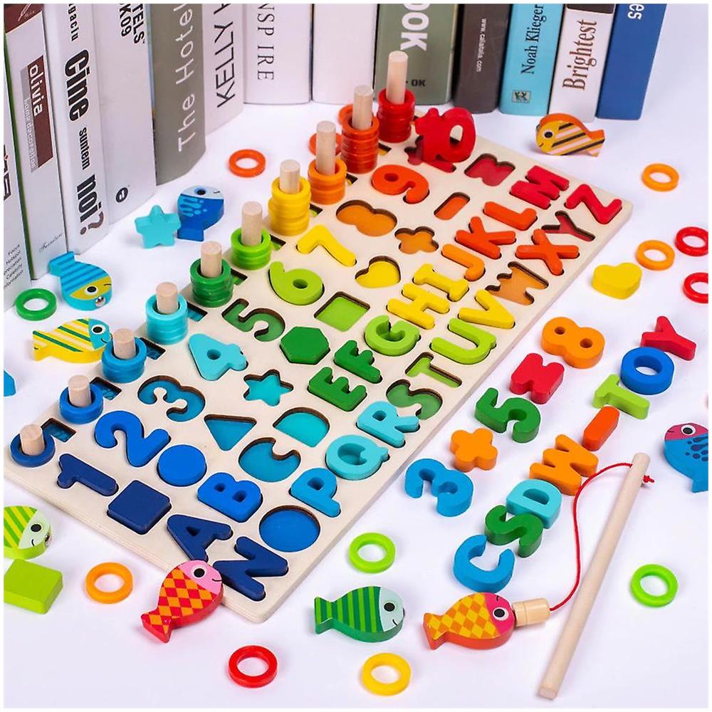 Excellerations Set 8 Auto E Camion Giocattolo In Legno Per Bambini 3+ - Giochi Educativi STEM, Veicoli Robusti Per La Città Dei Blocchi