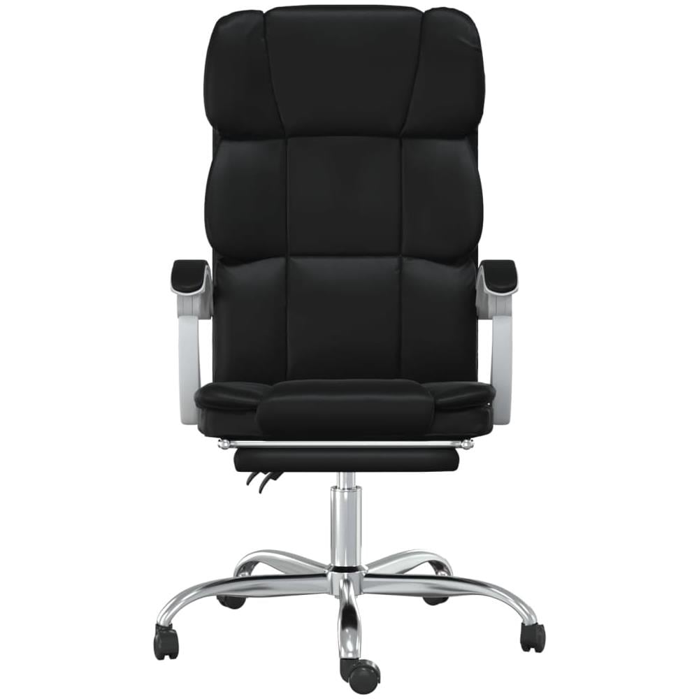 Poltrona Da Ufficio Reclinabile Nera In Similpelle - Foto 10