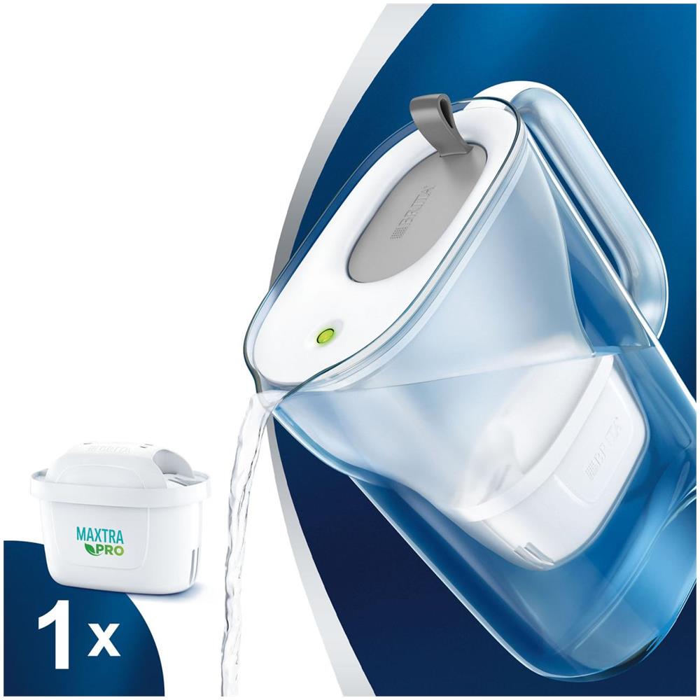 Caraffa Filtrante MAXTRA PRO ALL-IN-1 con Capacità 2,4 Litri Incluso1 Filtro Colore Bianco/Grigio - Foto 2