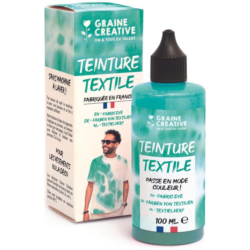 Vernice Per Tessuti 100 Ml Effetto Cravatta E Fustella - Blu Turchese - Foto 1