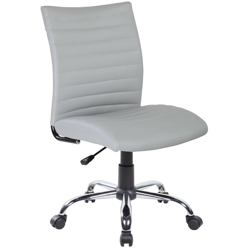 Sedia Da Ufficio Newcastle, Poltrona Operativa, Seduta Ergonomica Da Ufficio, 54x48h90/100 Cm, Grigio - Foto 1