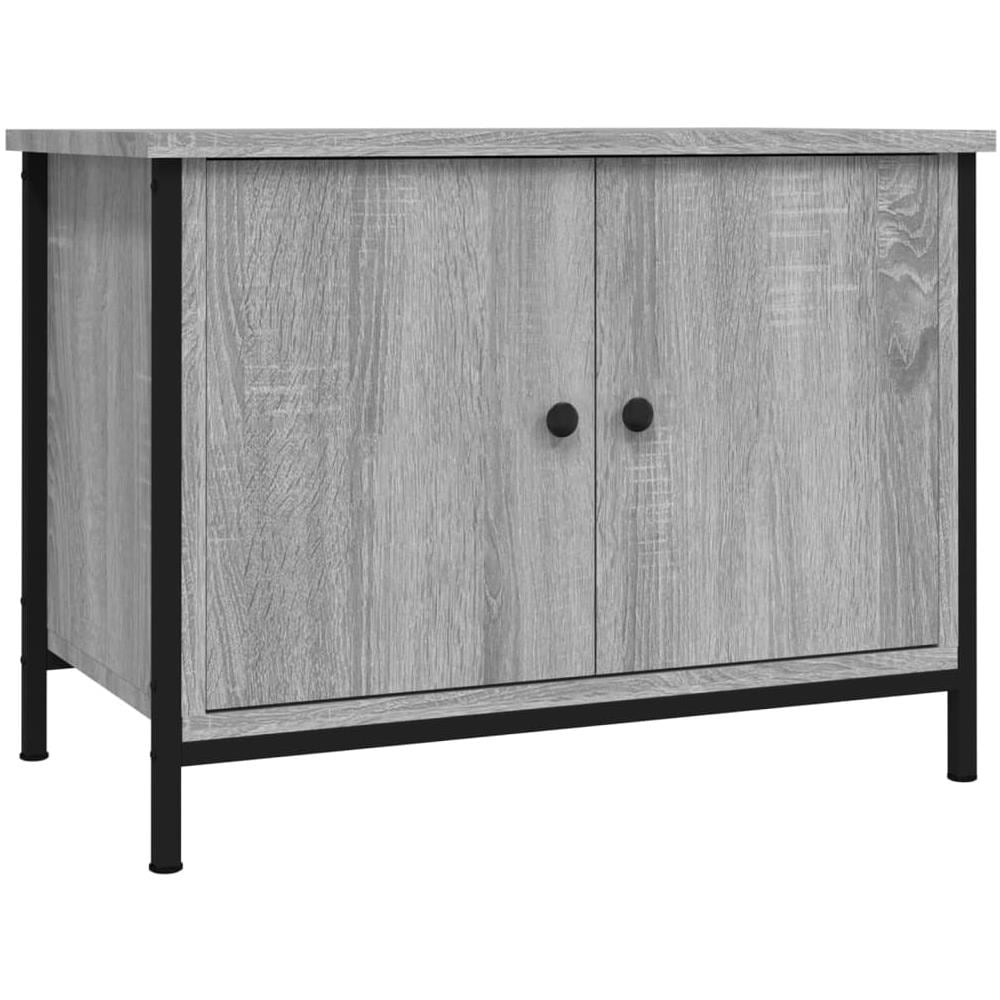 Mobile Tv Con Ante Grigio Sonoma 60x35x45 Cm Legno Multistrato - Foto 2