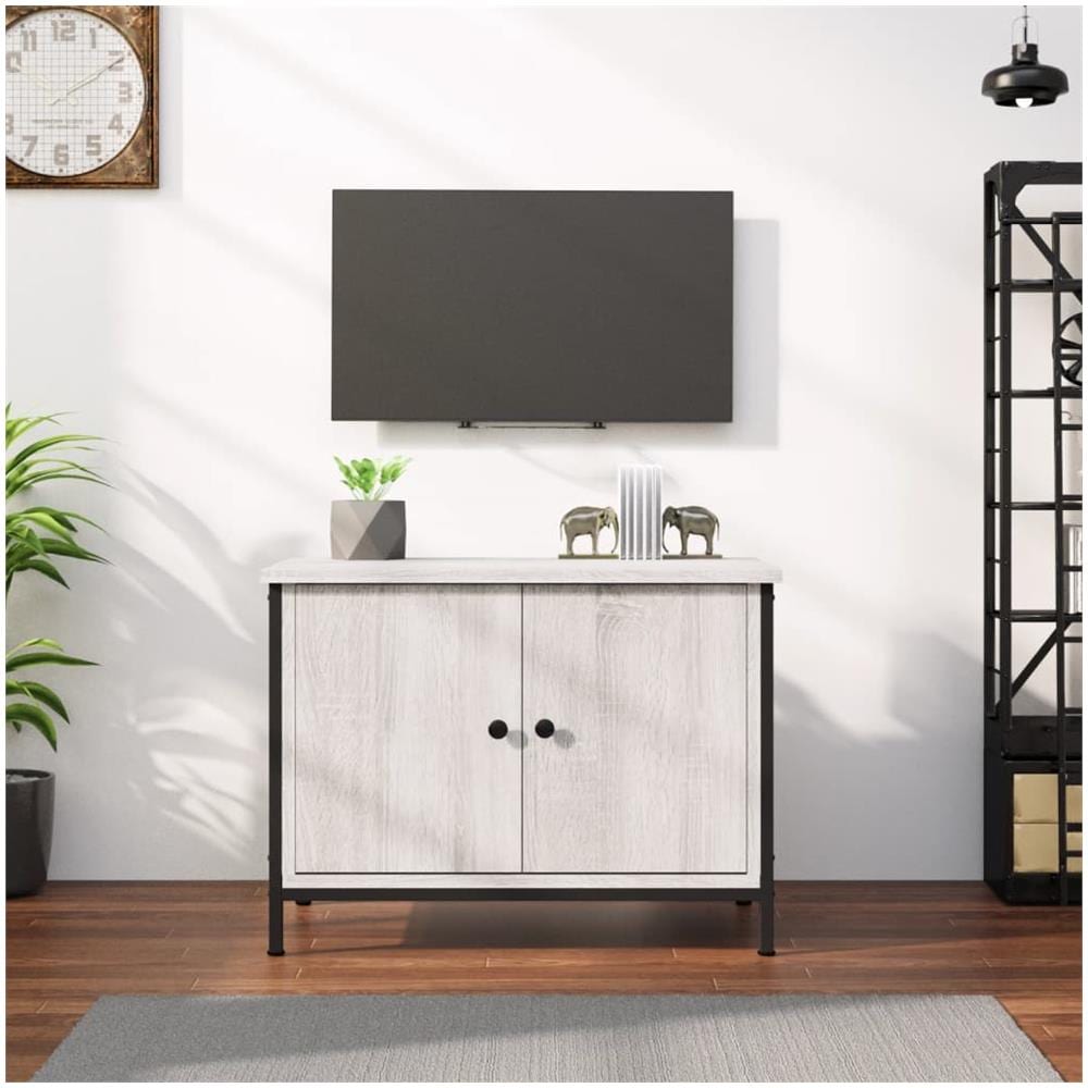 Mobile Tv Con Ante Grigio Sonoma 60x35x45 Cm Legno Multistrato - Foto 1
