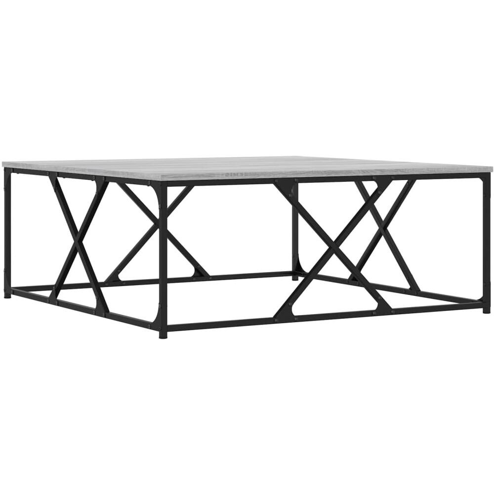 Tavolino Salotto Grigio Sonoma 100x100x40 Cm Legno Multistrato - Foto 2