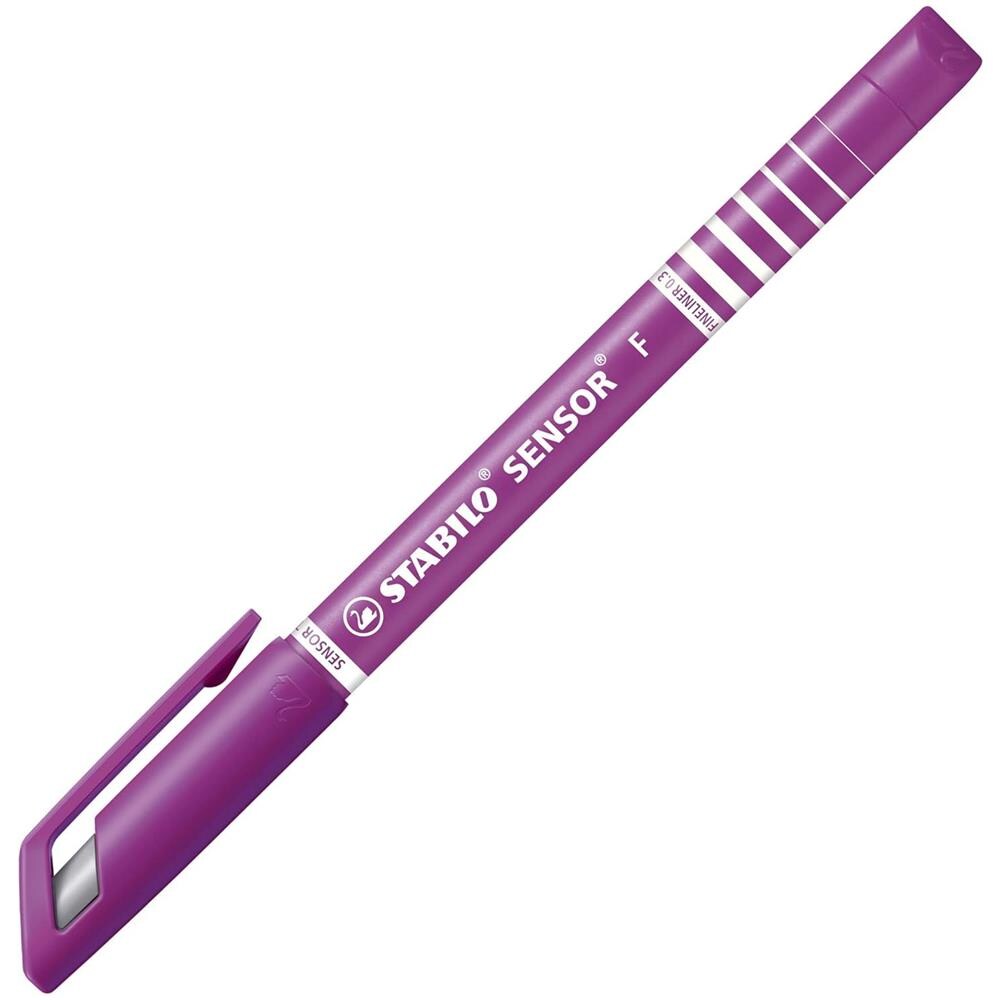 SENSOR F - Fineliner con punta ammortizzata - Tratto Fine (0,3 mm) - Confezione da 10 - Lilla - Foto 2