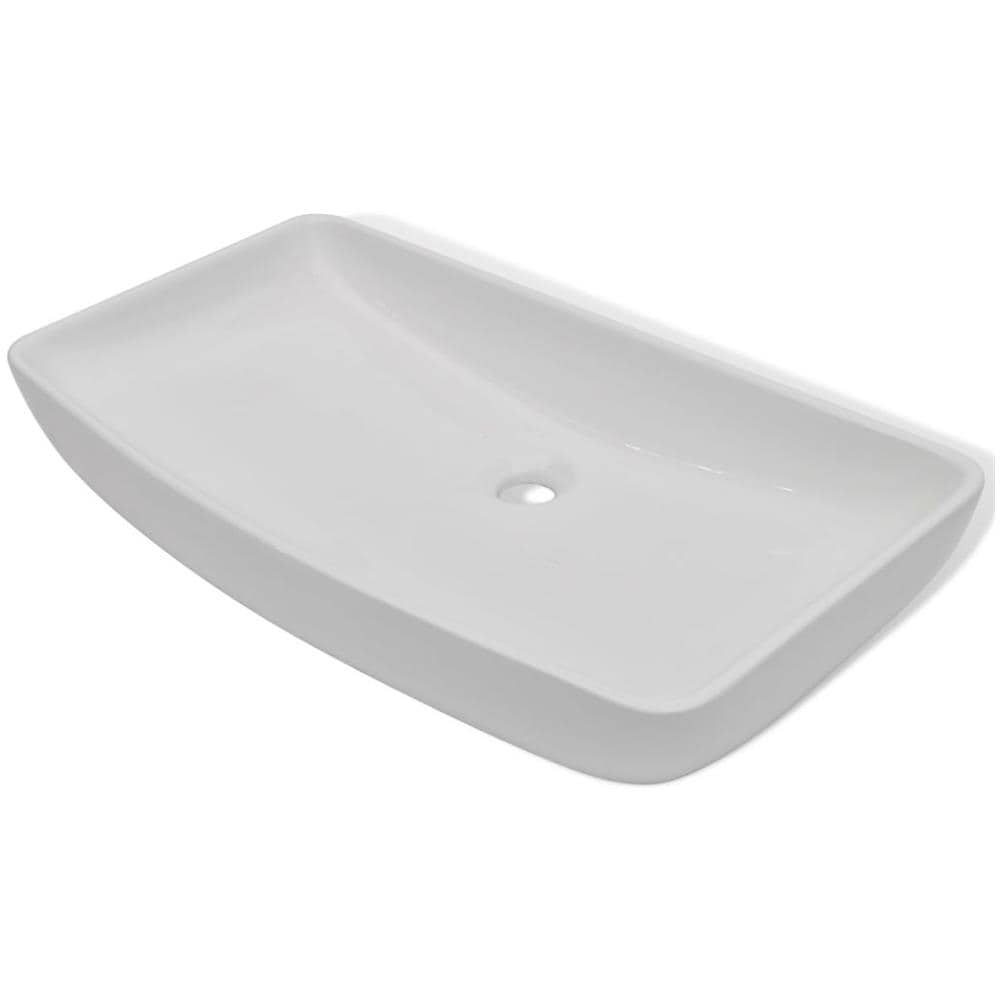 Lavello Bianco In Ceramica Di Lusso A Forma Rettangolare 71 X 39 Cm - Foto 2