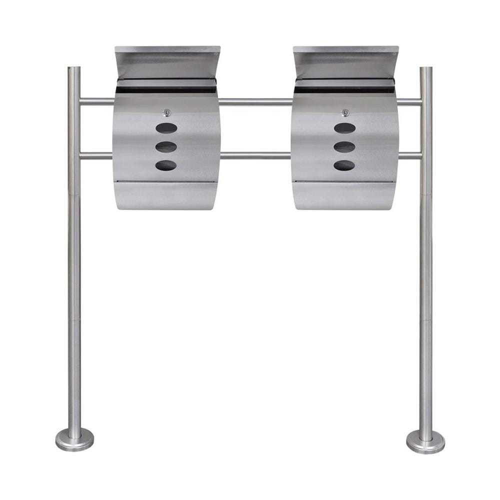 Casetta Della Posta Doppia Con Supporto In Acciaio Inox - Foto 2