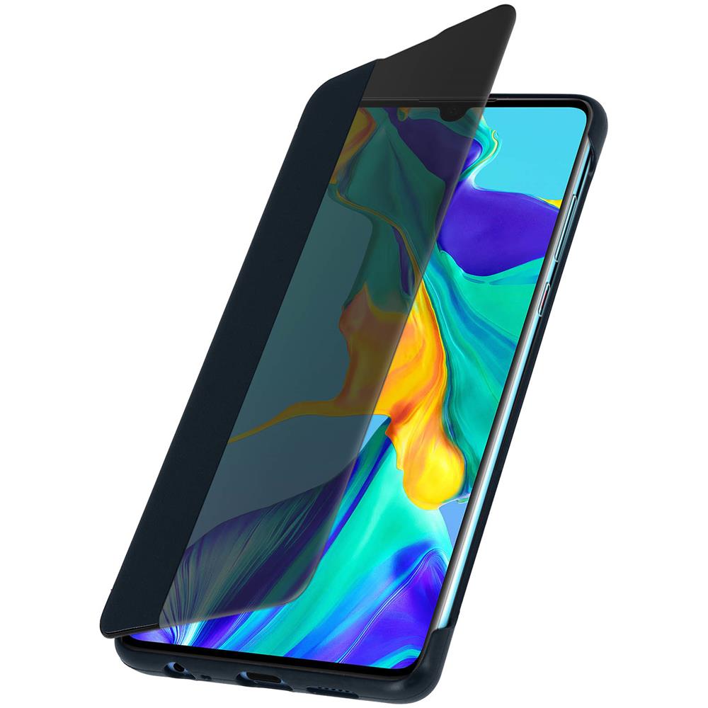Custodia Huawei P30 Sportellino Finestra Traslucida - Blu - Foto 2