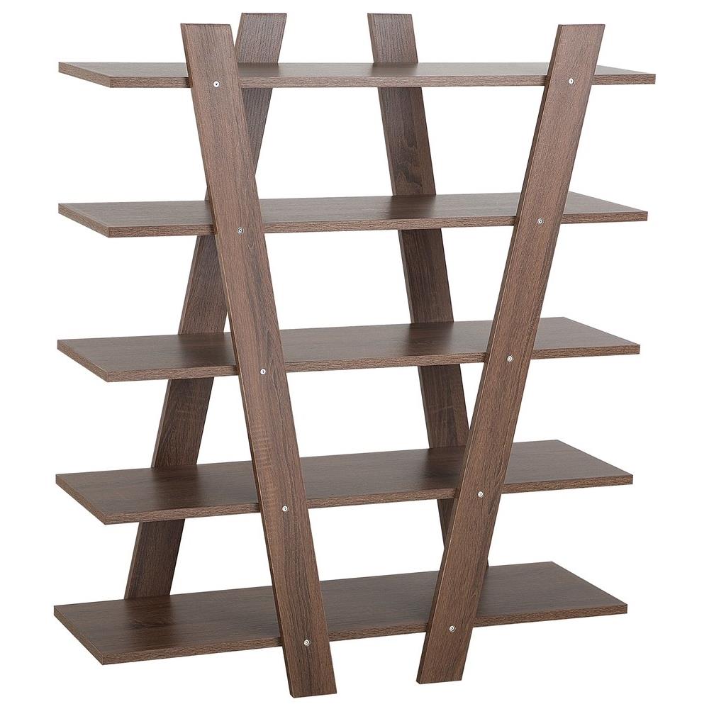 Libreria In Legno Scuro 5 Scomparti Escalante - Foto 2