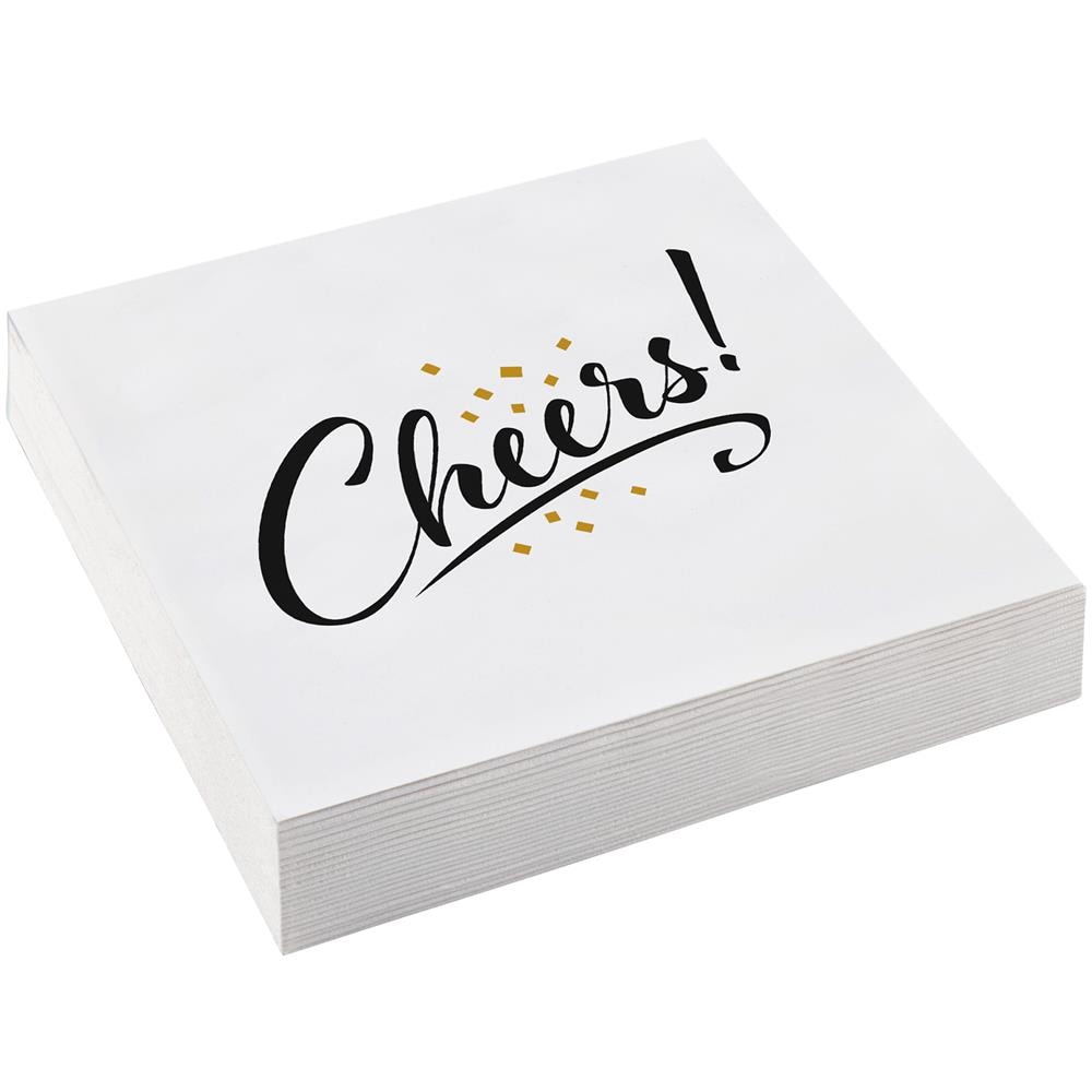 Amscan - 20 Tovaglioli Di Carta Bianchi Cheers - Foto 1