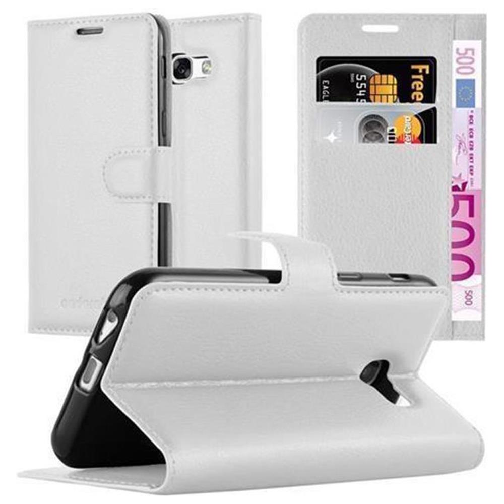 Custodia Compatibile Con Samsung Galaxy A5 2017 In Bianco Fumo - Coperchio Protettiva Con Chiusura Magnetica, Funzione Stand E Tasca Per Le Carte - Foto 1