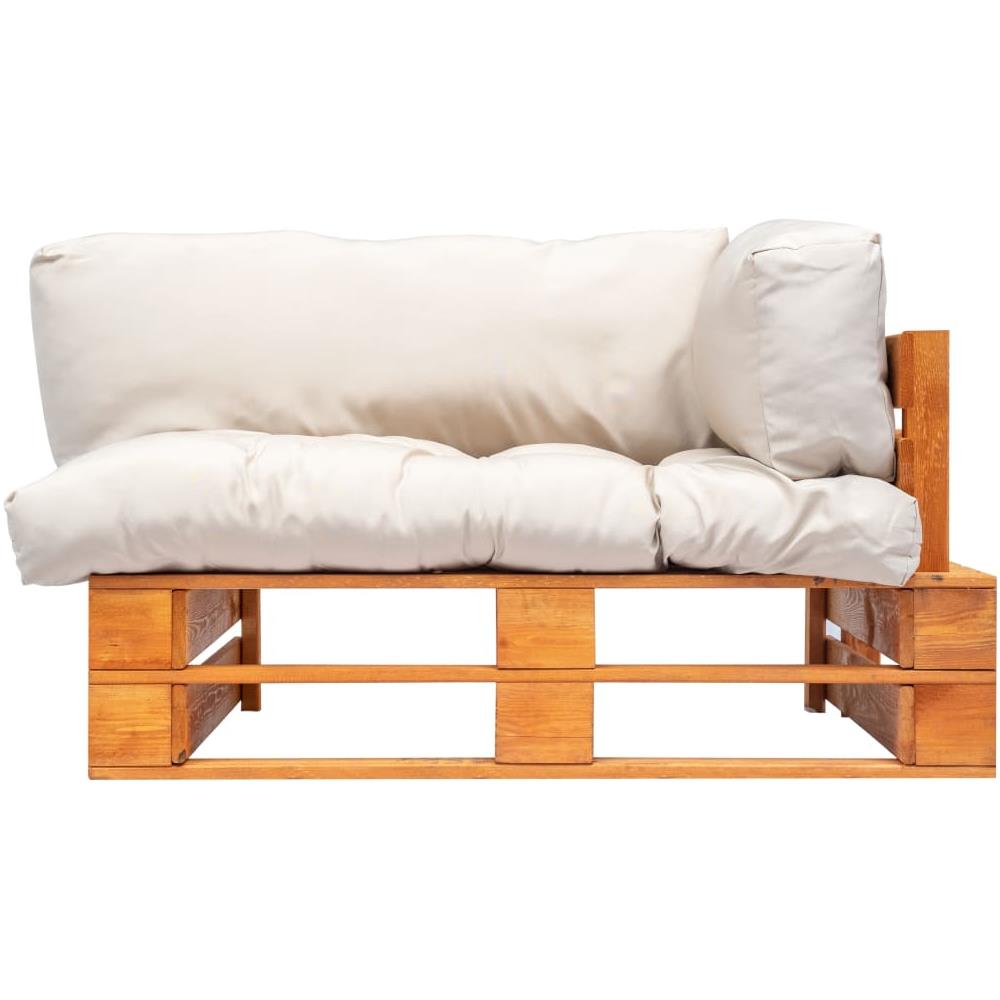 Divano Da Giardino A Pallet E Cuscini Sabbia In Legno Di Pino - Foto 2