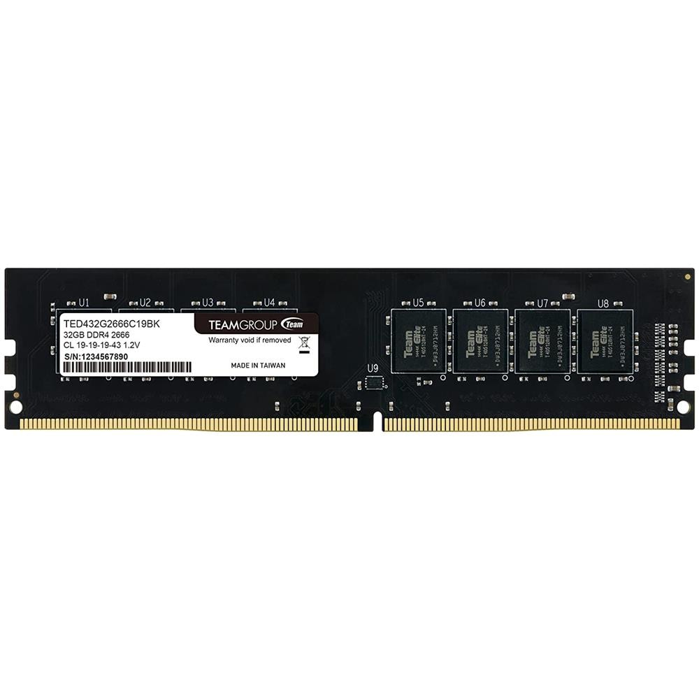 TEAMGROUP - Memoria Dimm Elite 32 GB (1x32 GB) DDR4 2666 MHz CL19