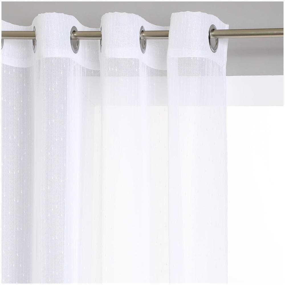 Tenda Velata A Righe - 140x240 Cm - Bianco - Foto 2