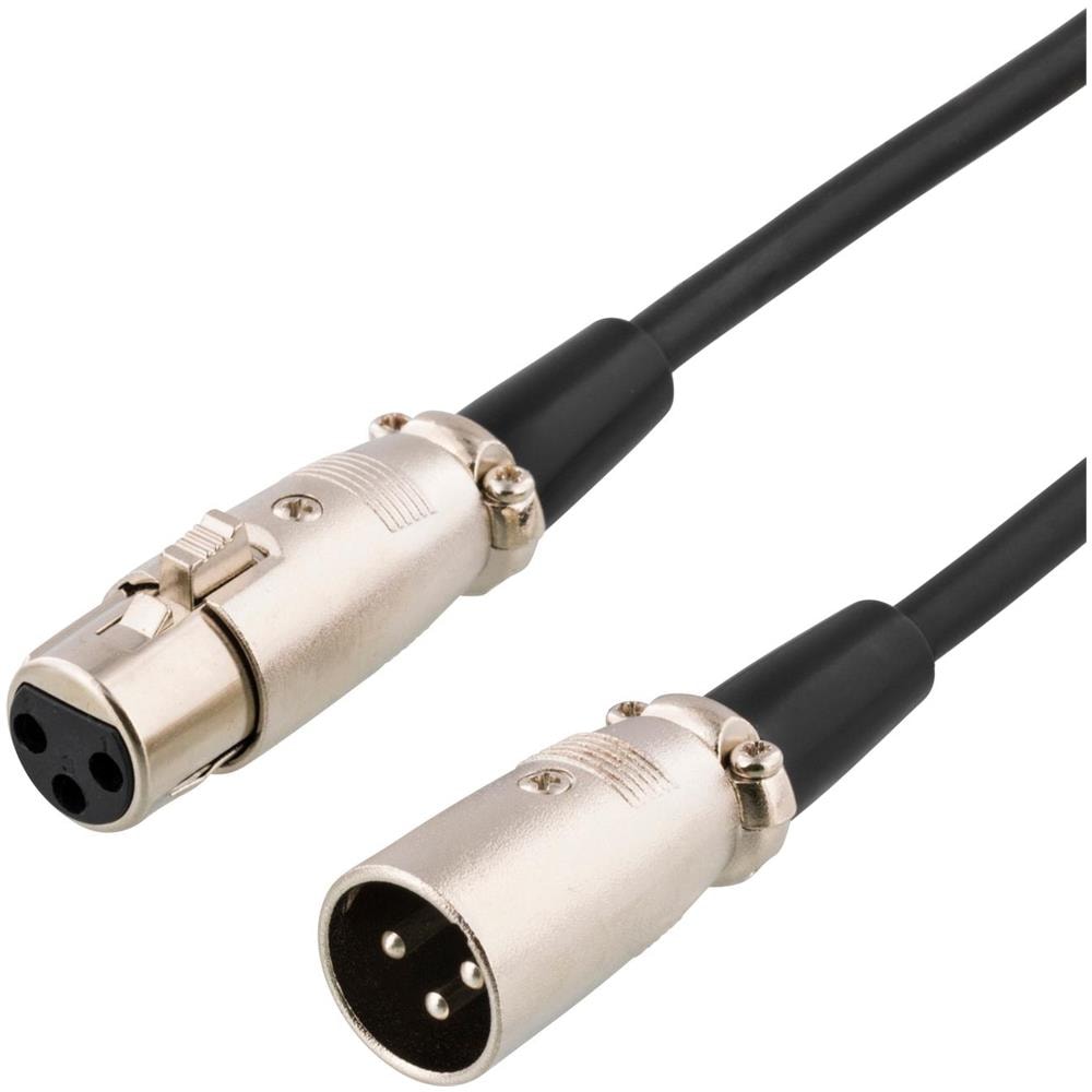 Cavo Audio Xlr, 3 Pin Ha - 3 Pin Femmina, 1 M, Nero - Foto 1