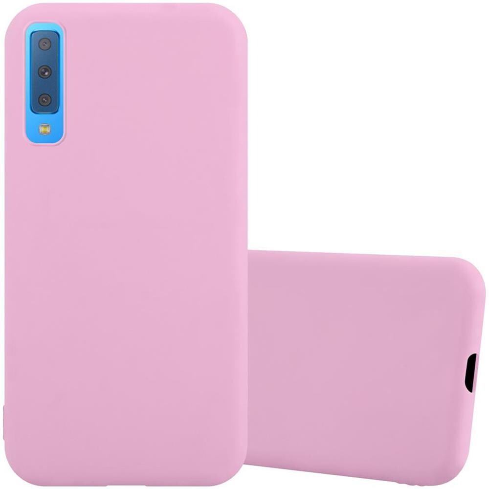 Custodia Compatibile Con Samsung Galaxy A7 2018 In Candy Rosa - Coperchio Protettivo In Silicone Tpu Flessibile - Foto 1