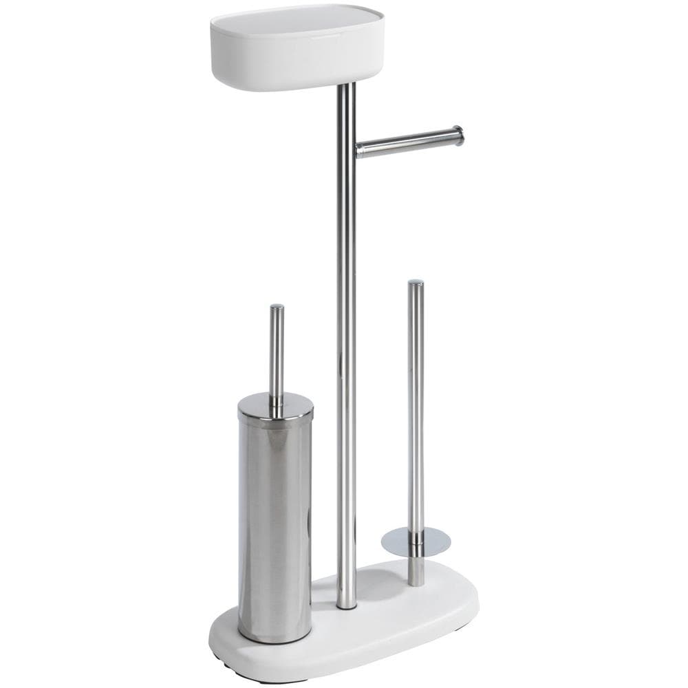 Porta Carta E Scopino Wc Con Ripiano E Cestello Rivazza, 4in1, Nero, - Foto 7