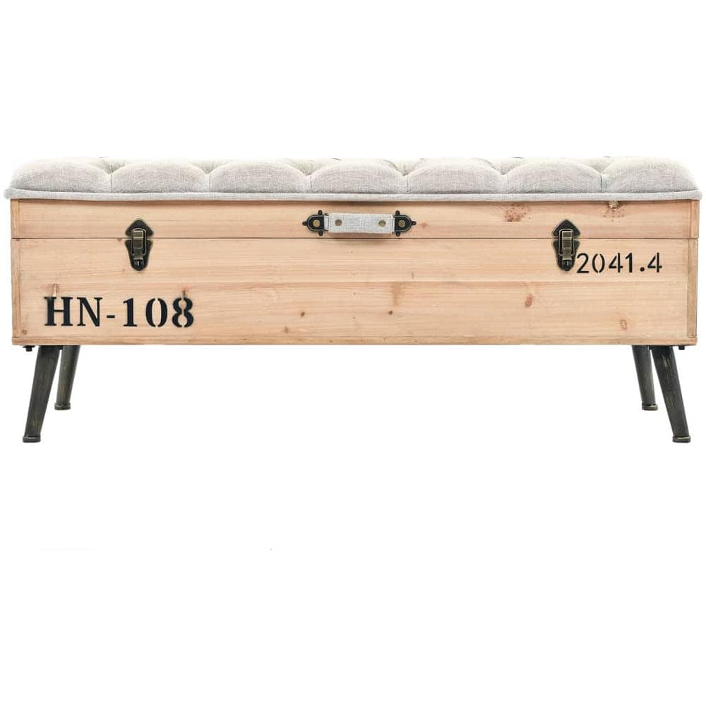 Cassapanca 110 Cm In Legno Massello Di Abete - Foto 2