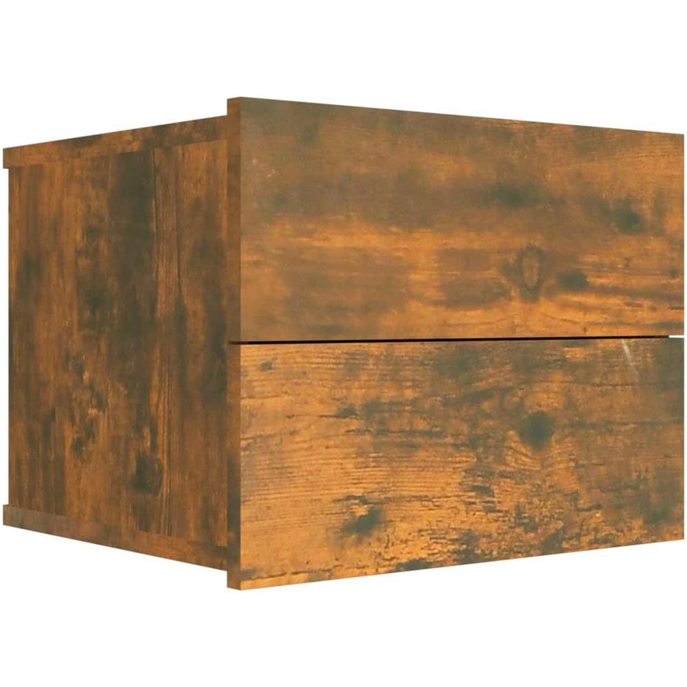 Comodino Rovere Fumo 40x30x30 Cm Legno Multistrato - Foto 1