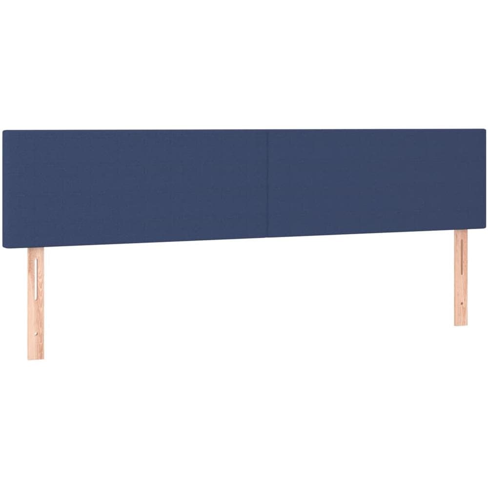 Testiera 2 Pz Blu 80x5x78/88 Cm In Tessuto - Foto 2