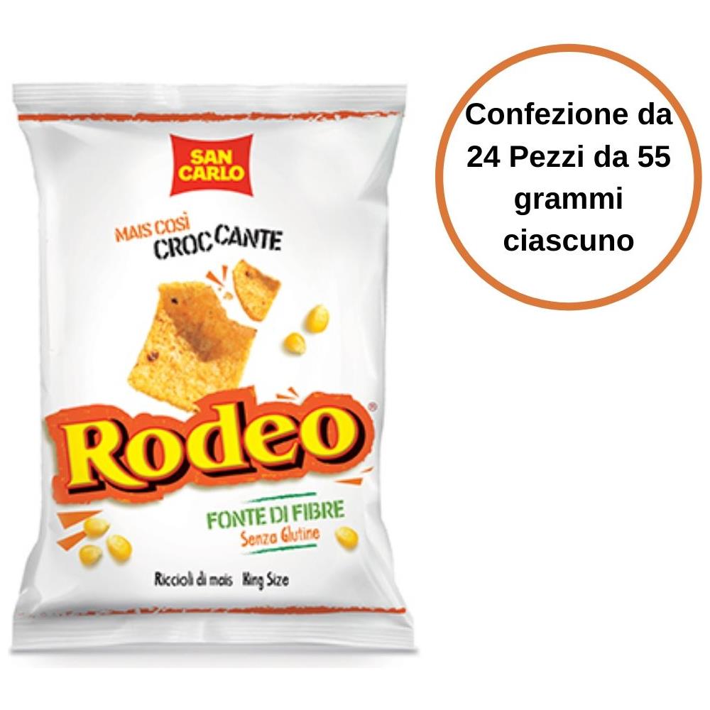 San Carlo Patatine Rodeo Al Mais Confezione Da 24 Pezzi Da 55 Grammi - Foto 1