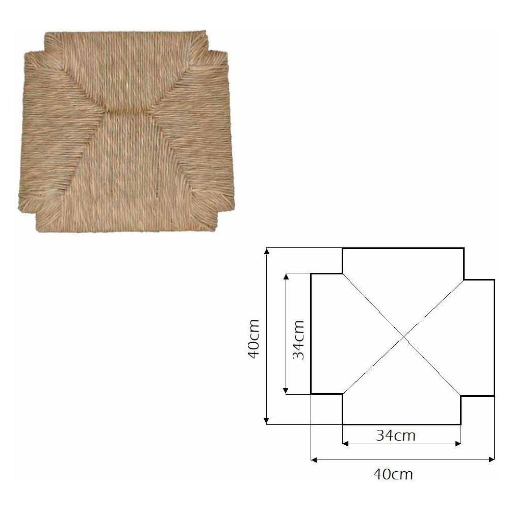 Sedile In Paglia Palustre Per Sedia Taverna 40x40 - Foto 1