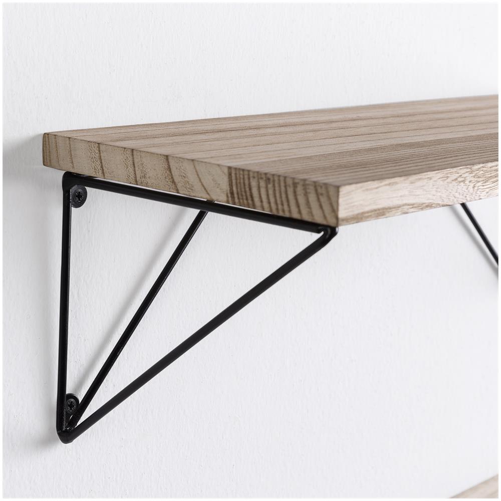 Set Di 3 Mensole Da Muro Amaro In Metallo Nero - Foto 2