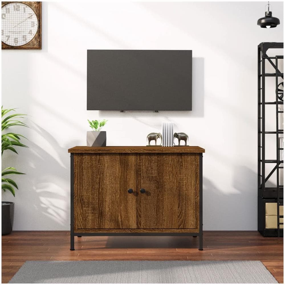 Mobile Tv Con Ante Rovere Marrone 60x35x45 Cm Legno Multistrato - Foto 1
