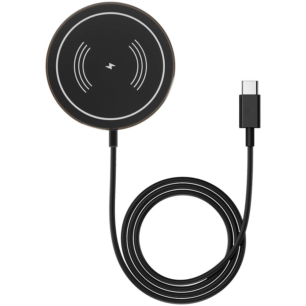 Caricatore Magsafe Iphone Potenza 15w Carica Rapida Indicatori Led Nero - Foto 1