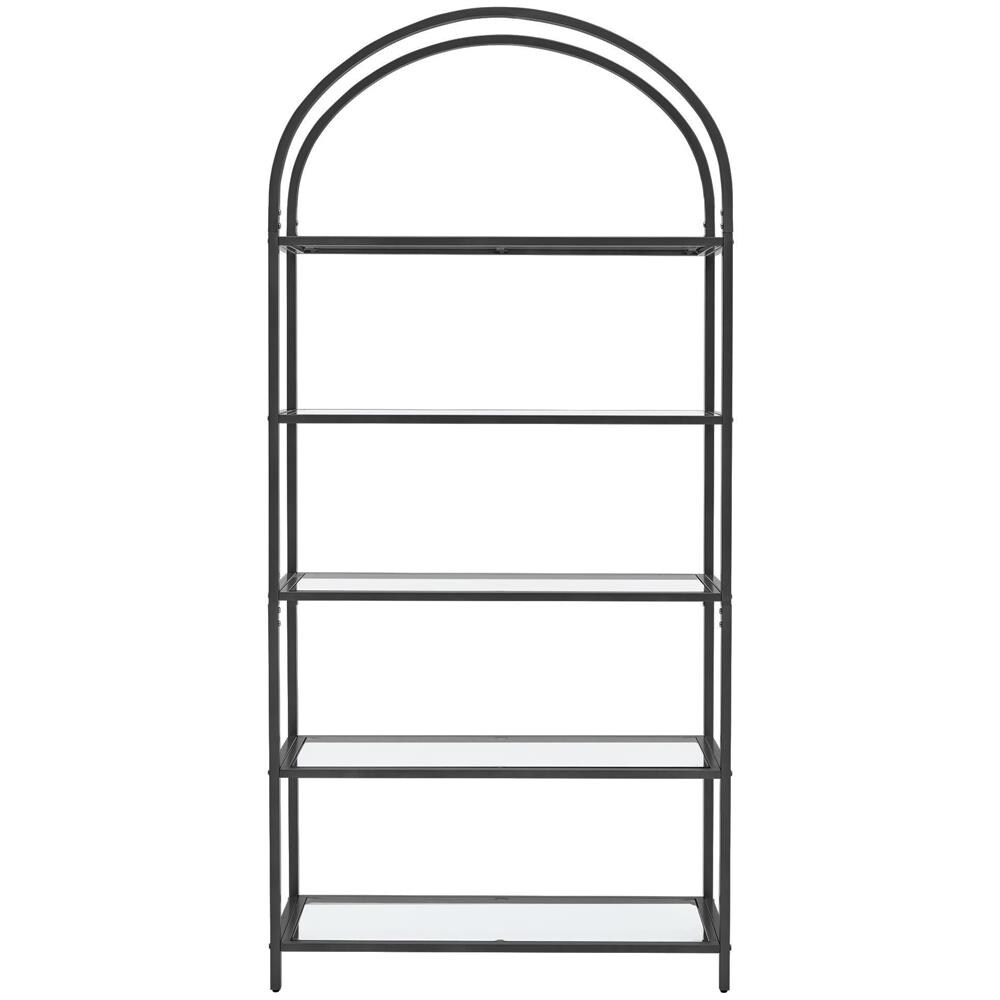 LIBRERIA Valora LGT050B61 Mensola in vetro nero stile moderno per soggiorno - Foto 1