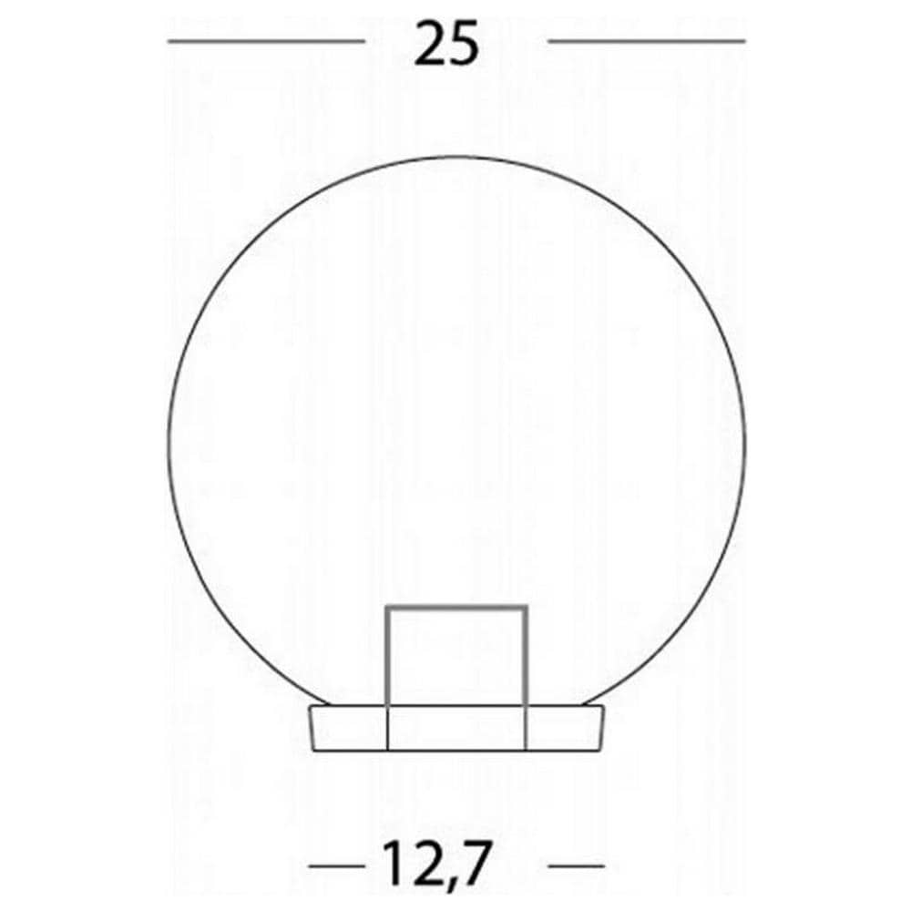Testa Palo Diametro 25 Sfera Nera - Foto 2