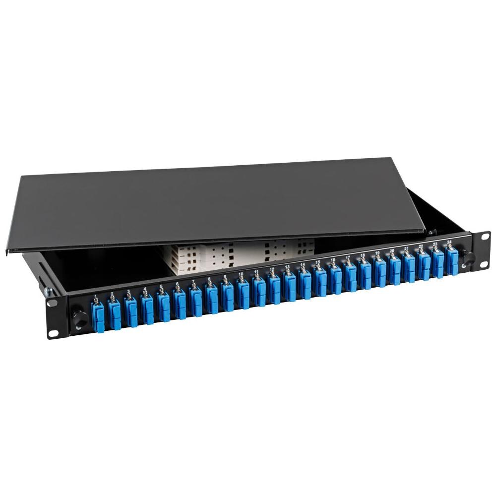 ILWL SB-DT-24SCDS - Cassetto Ottico 19'' con 24 bussole SC Duplex Monomodale Nero - Foto 2